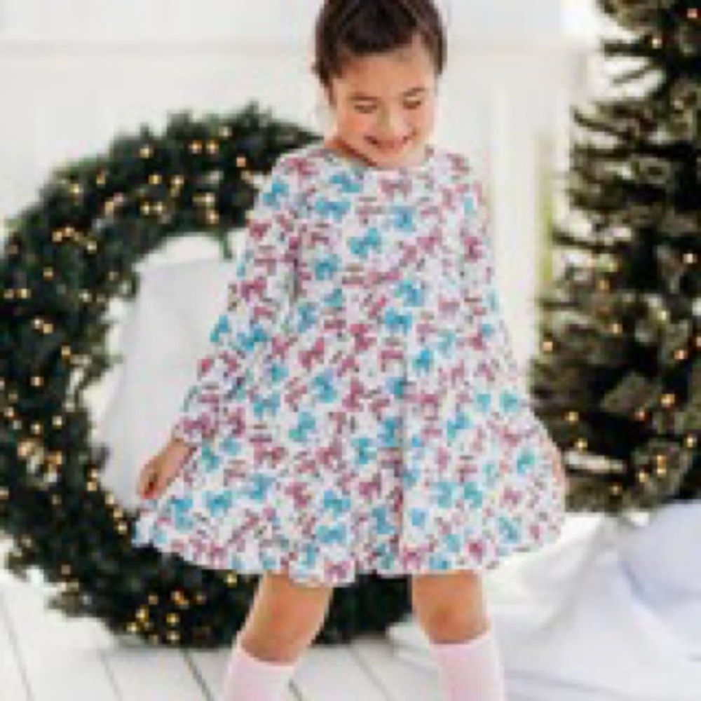 NWT Cheeky Plum Cup of Cheer Elara Knit Dress Snowmen 4T (mislabeled tag) - Picture 2 of 16